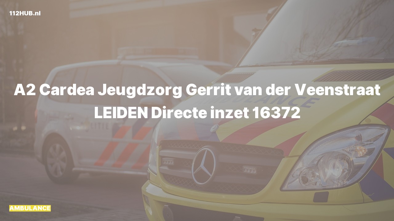 Deelafbeelding voor De ambulance is met gepaste spoed uitgerukt naar de Gerrit van der Veenstraat in Leiden
