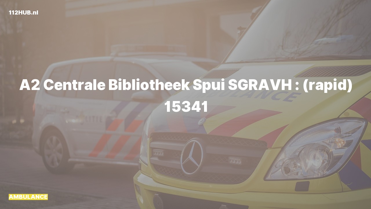 Deelafbeelding voor Ambulance met gepaste spoed naar de Spui in 's-Gravenhage.