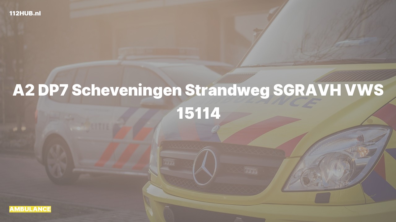 Deelafbeelding voor Ambulance met gepaste spoed naar de Strandweg in 's-Gravenhage.