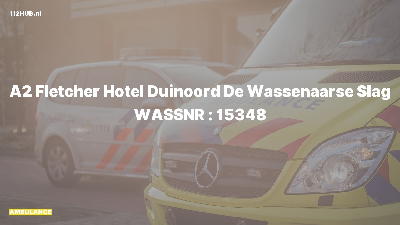 Deelafbeelding voor Ambulance met gepaste spoed naar de De Wassenaarse Slag in Wassenaar.