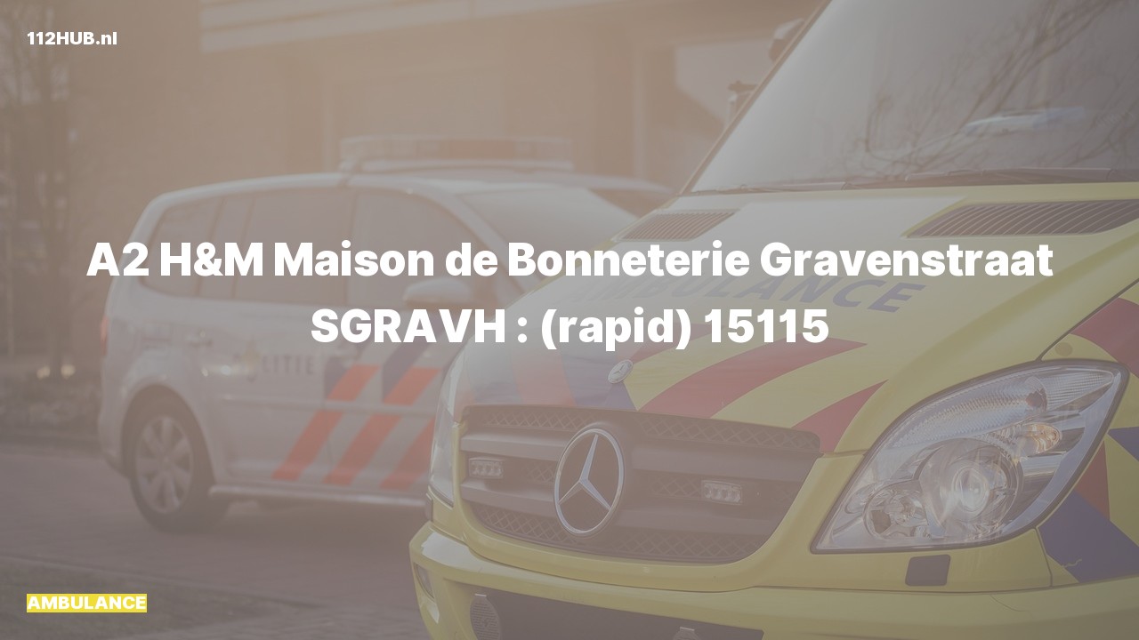 Deelafbeelding voor Ambulance met gepaste spoed naar de Gravenstraat in 's-Gravenhage.