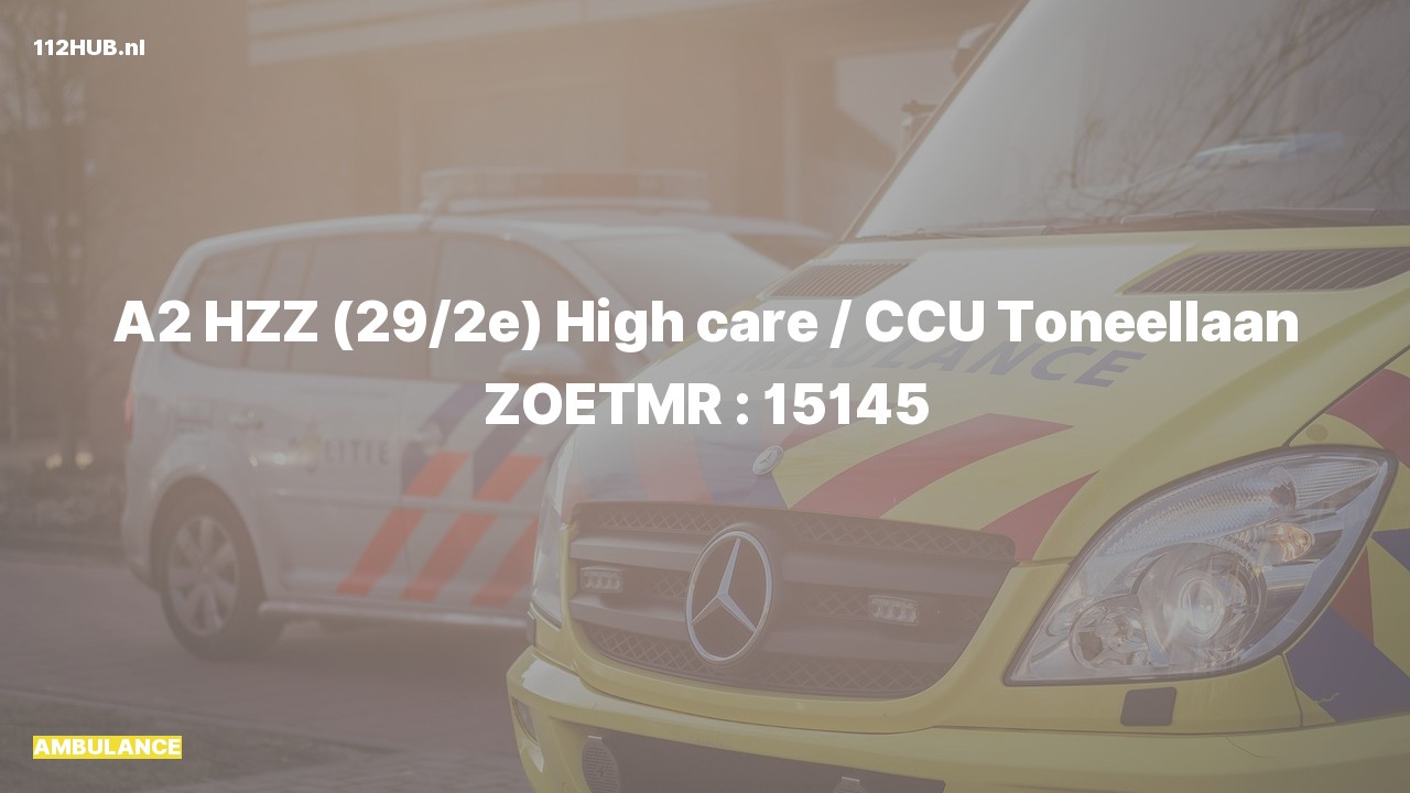 Deelafbeelding voor De ambulance is met gepaste spoed uitgerukt naar de Toneellaan in Zoetermeer