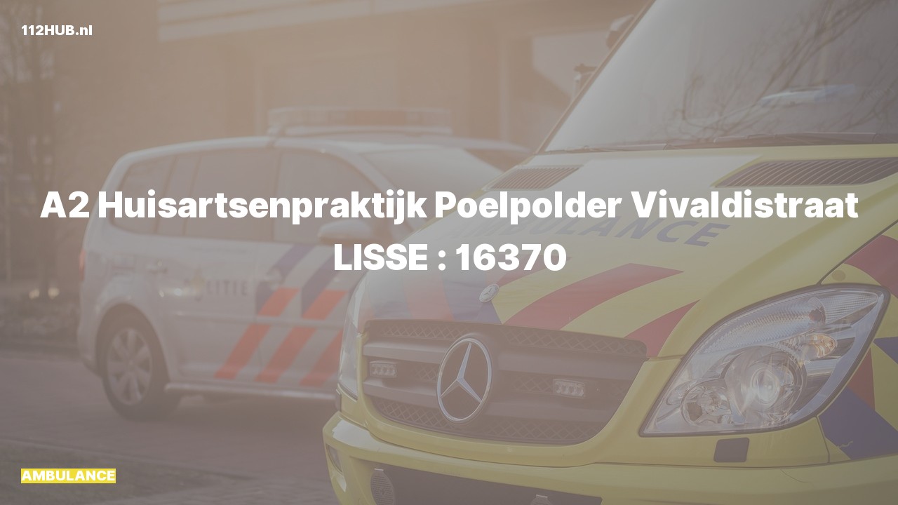 Deelafbeelding voor Ambulance met gepaste spoed naar de Vivaldistraat in Lisse.