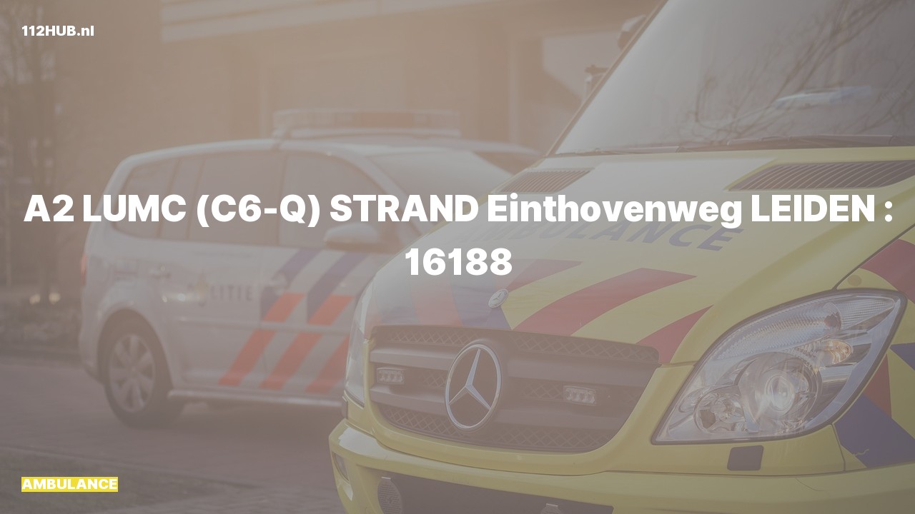 Deelafbeelding voor Ambulance met gepaste spoed naar de Einthovenweg in Leiden.