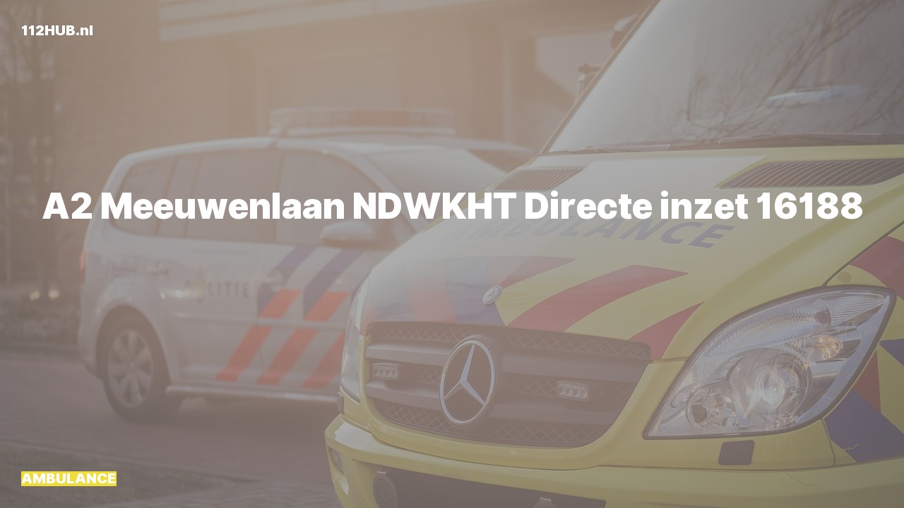 Deelafbeelding voor Ambulance met gepaste spoed naar de Meeuwenlaan in Noordwijkerhout.
