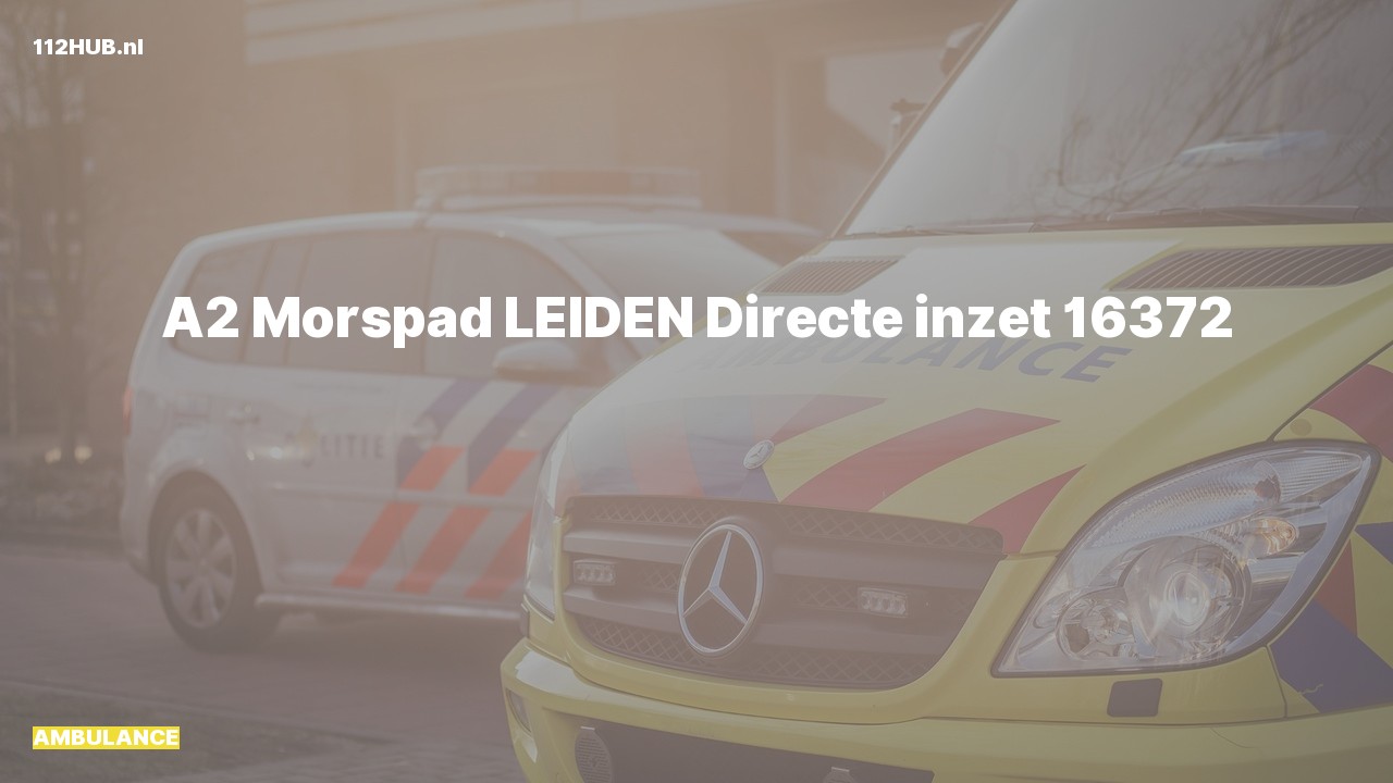 Deelafbeelding voor Ambulance met gepaste spoed naar de Morspad in Leiden.