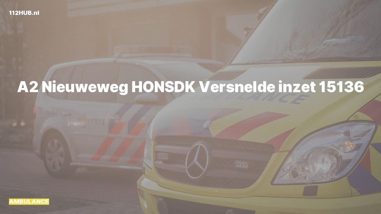 Deelafbeelding voor Ambulance met gepaste spoed naar de Nieuweweg in Honselersdijk.