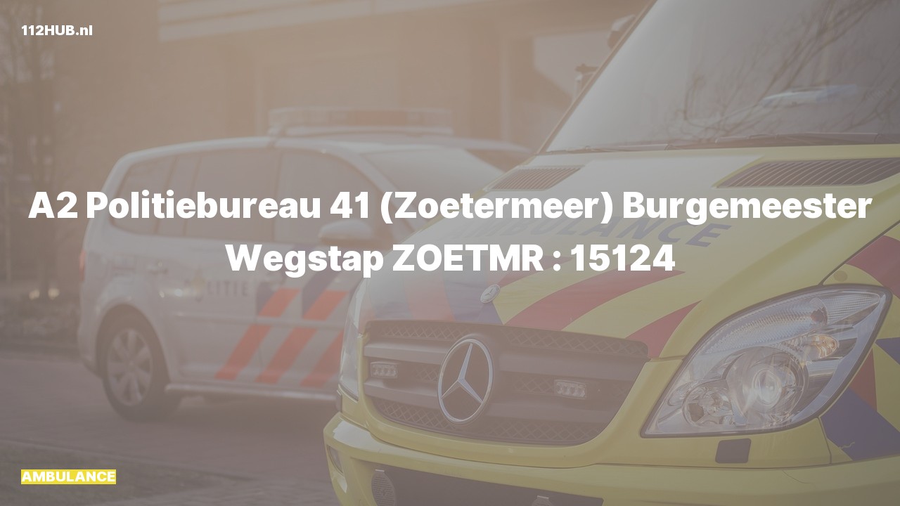Deelafbeelding voor Ambulance met gepaste spoed.