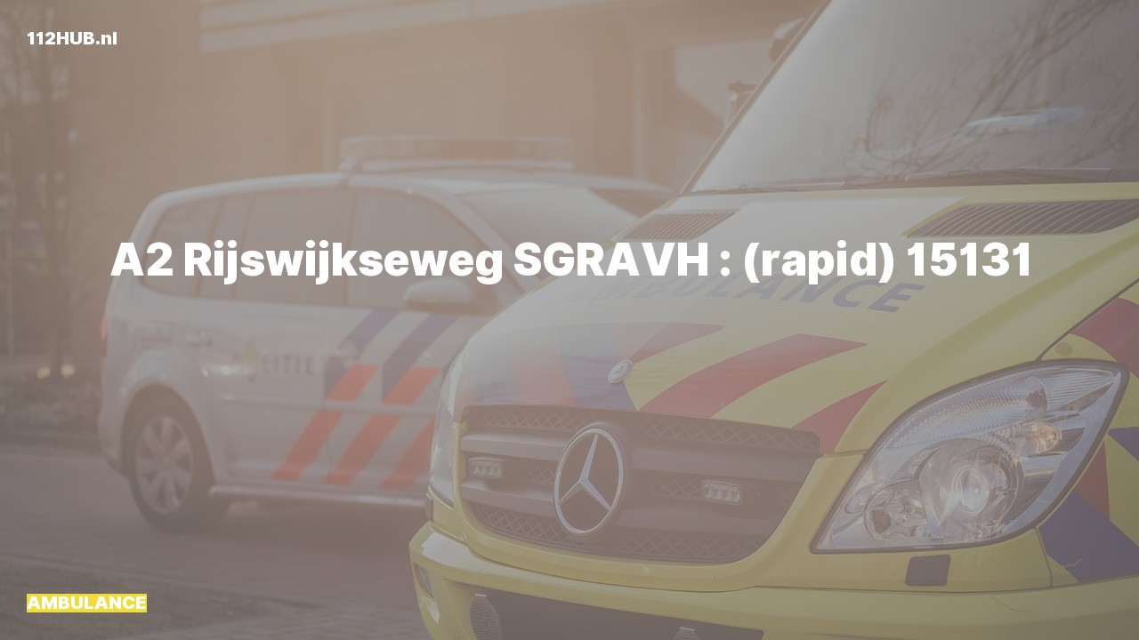 Deelafbeelding voor Ambulance met gepaste spoed naar de Rijswijkseweg in 's-Gravenhage.