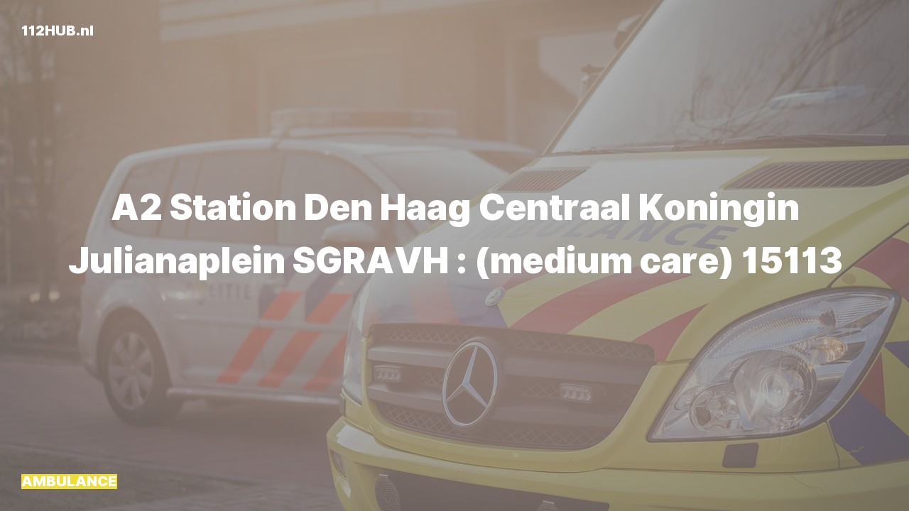 Deelafbeelding voor Ambulance met gepaste spoed naar de Koningin Julianaplein in 's-Gravenhage.