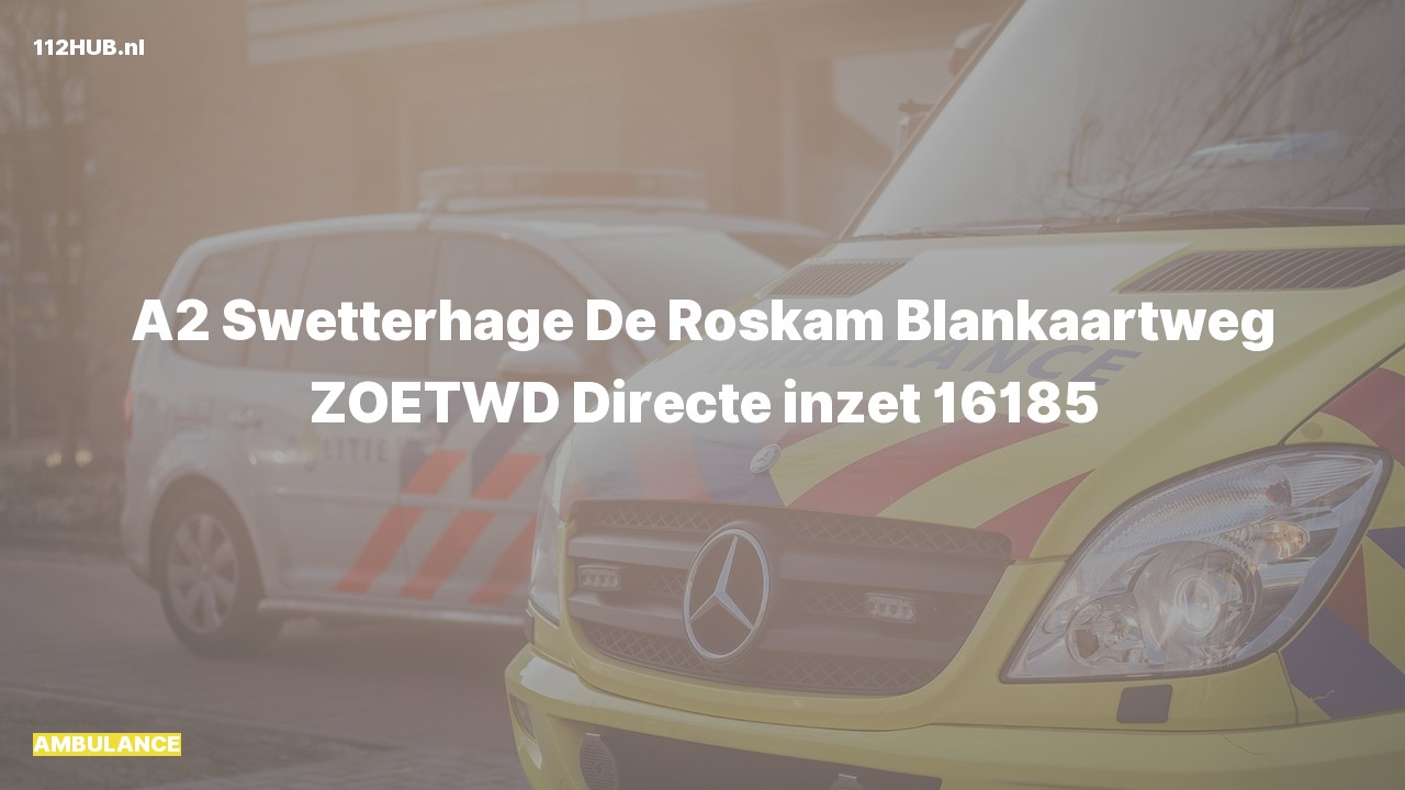 Deelafbeelding voor Ambulance met gepaste spoed naar de Blankaartweg in Zoeterwoude.