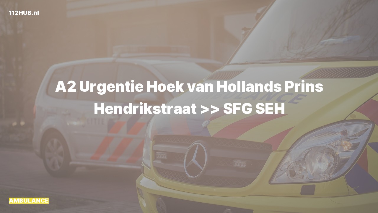 Deelafbeelding voor Ambulance met gepaste spoed naar de Hendrikstraat in Hoek.