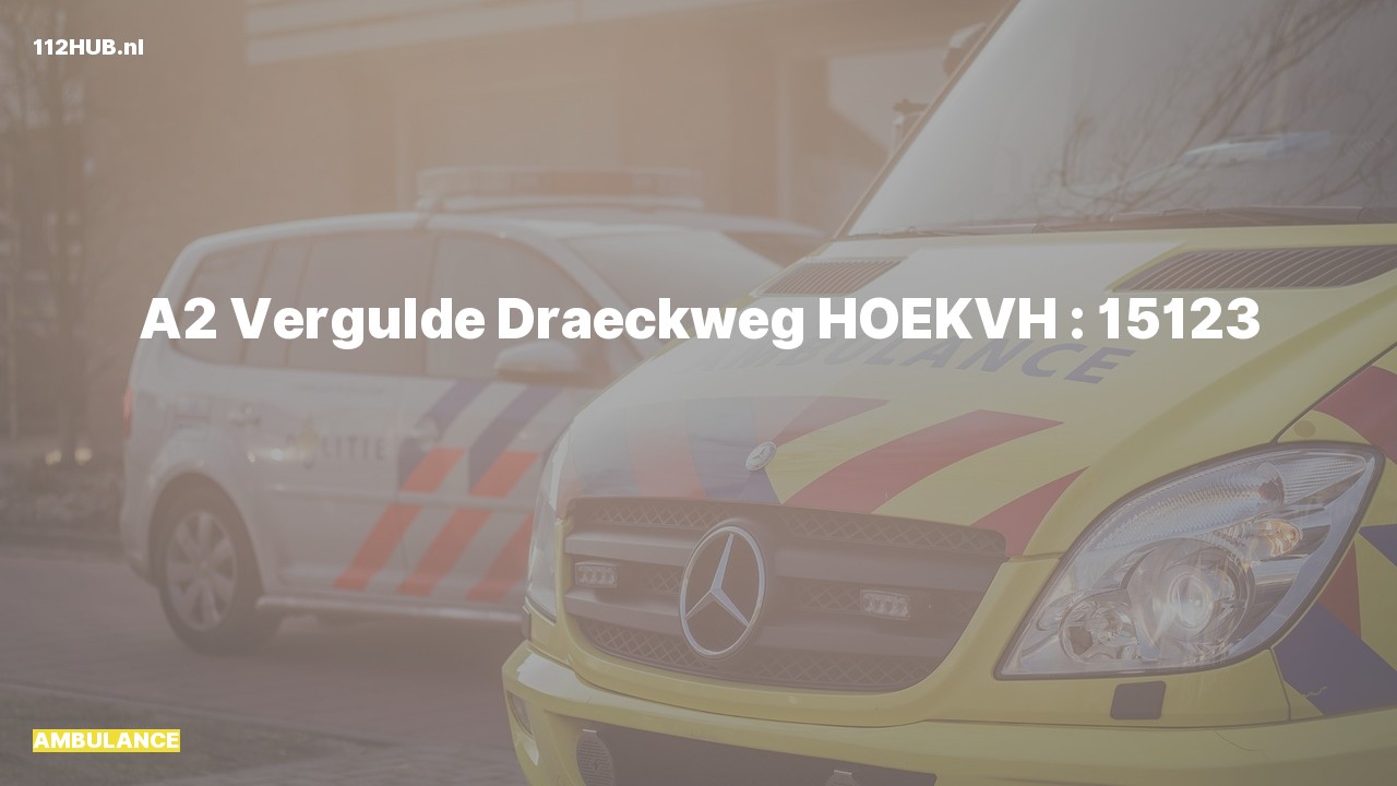 Deelafbeelding voor Ambulance met gepaste spoed naar de Vergulde Draeckweg in Hoek van Holland.