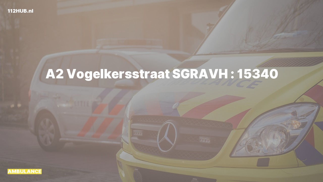 Deelafbeelding voor Ambulance met gepaste spoed naar de Vogelkersstraat in 's-Gravenhage.