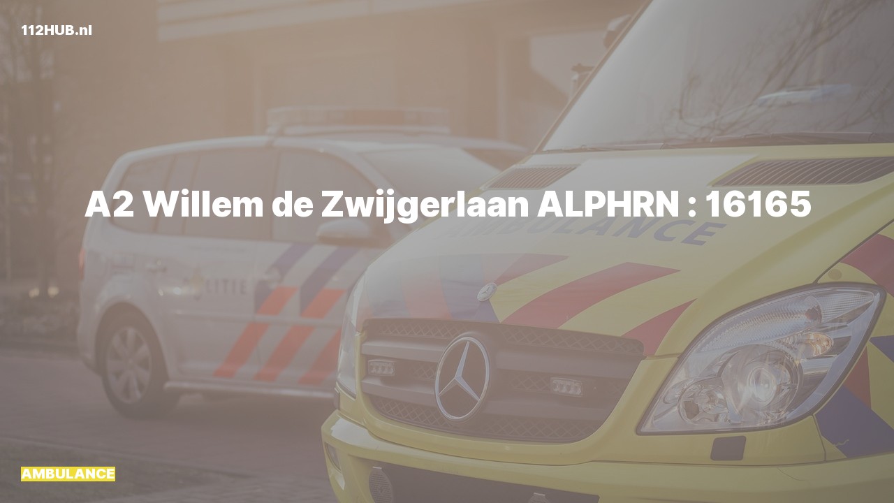 Deelafbeelding voor Ambulance met gepaste spoed naar de Willem de Zwijgerlaan in Alphen aan den Rijn.