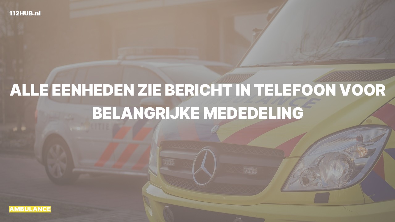 Deelafbeelding voor P2000-melding.