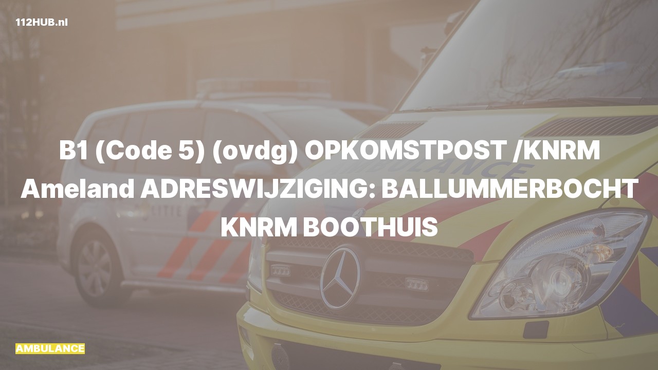 Deelafbeelding voor Ambulance.