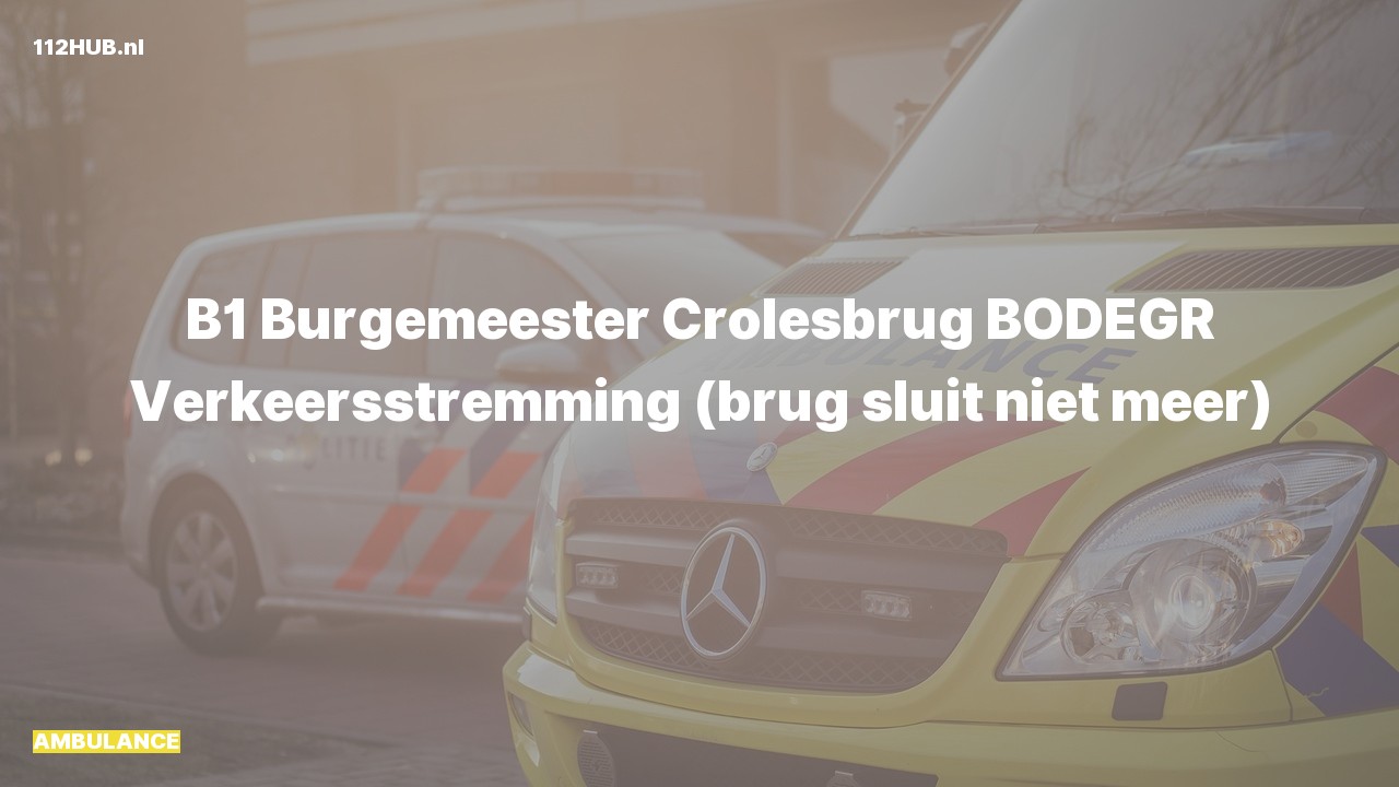 Deelafbeelding voor Ambulance met gepaste spoed.