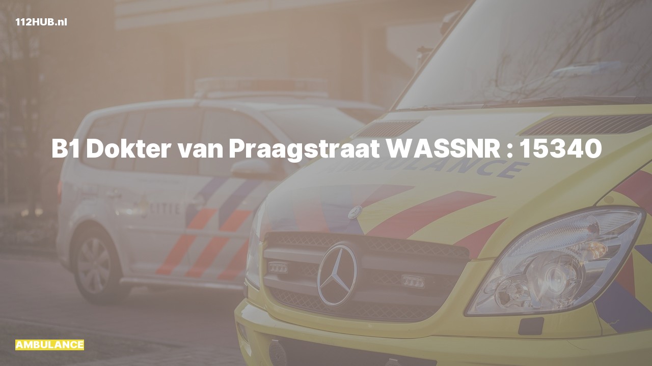 Deelafbeelding voor Ambulance met gepaste spoed naar de Dokter van Praagstraat in Wassenaar.
