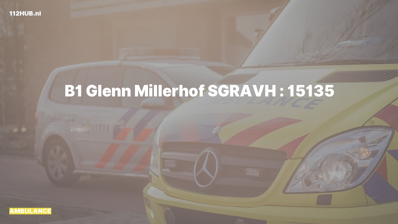 Deelafbeelding voor Ambulance met gepaste spoed naar de Glenn Millerhof in 's-Gravenhage.