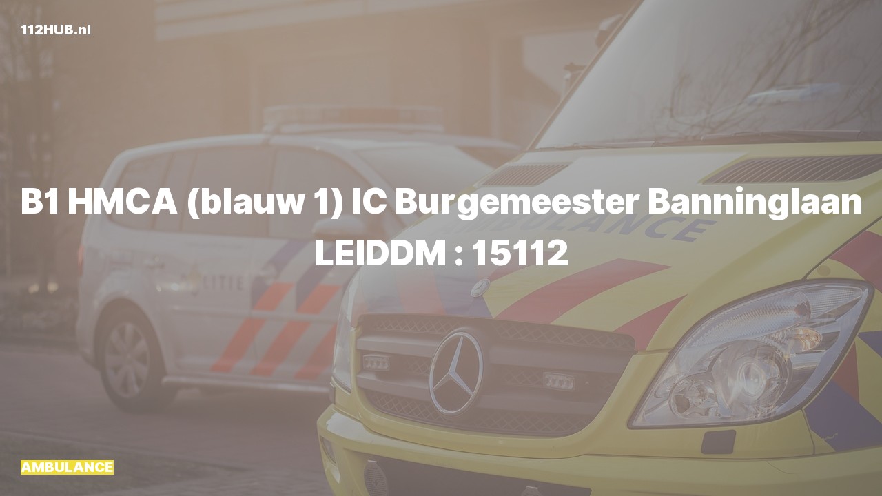 Deelafbeelding voor Ambulance met gepaste spoed naar de Burgemeester Banninglaan in Leidschendam.