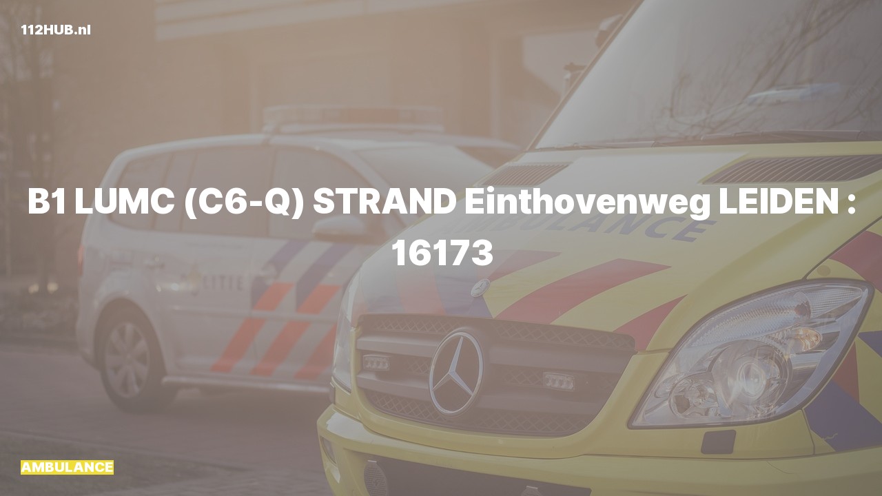 Deelafbeelding voor Ambulance met gepaste spoed naar de Einthovenweg in Leiden.