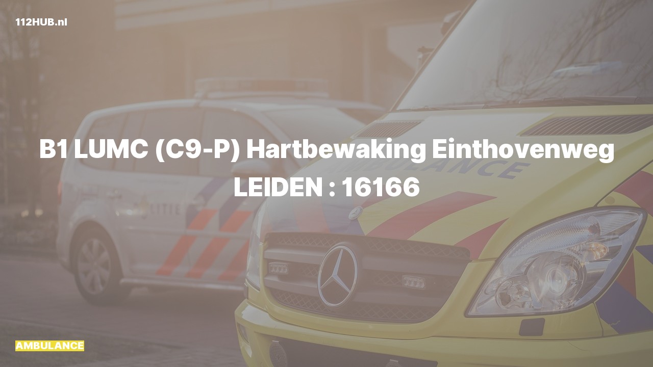 Deelafbeelding voor Ambulance met gepaste spoed naar de Einthovenweg in Leiden.