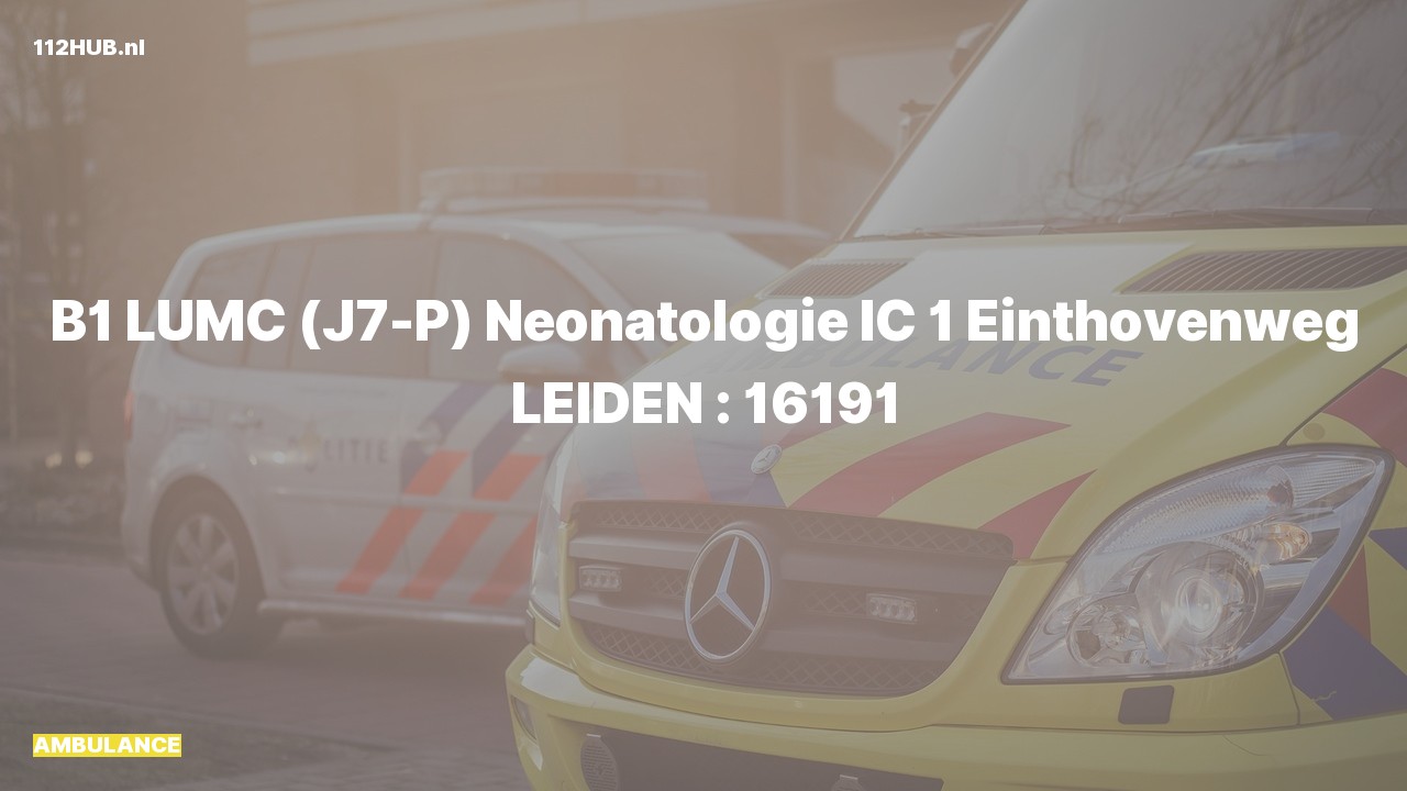 Deelafbeelding voor Ambulance met gepaste spoed naar de Einthovenweg in Leiden.