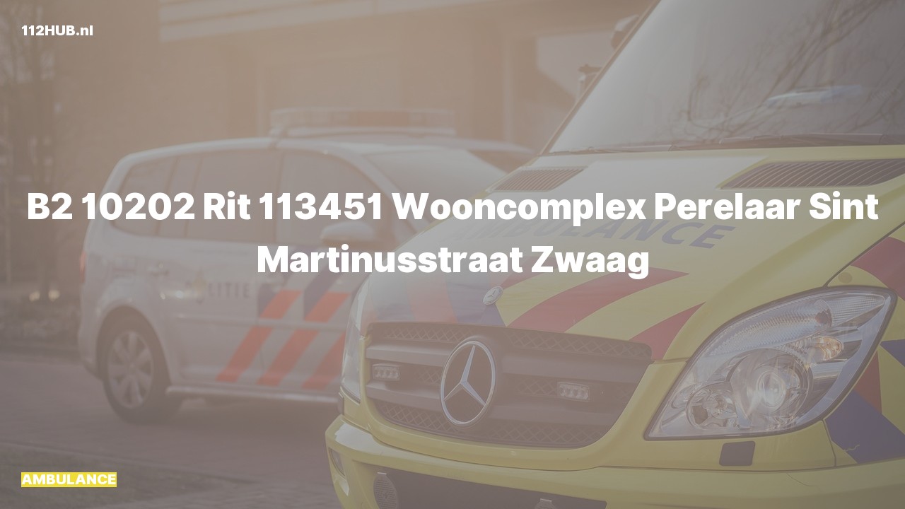 Deelafbeelding voor Ambulance naar de Sint Martinusstraat in Zwaag.