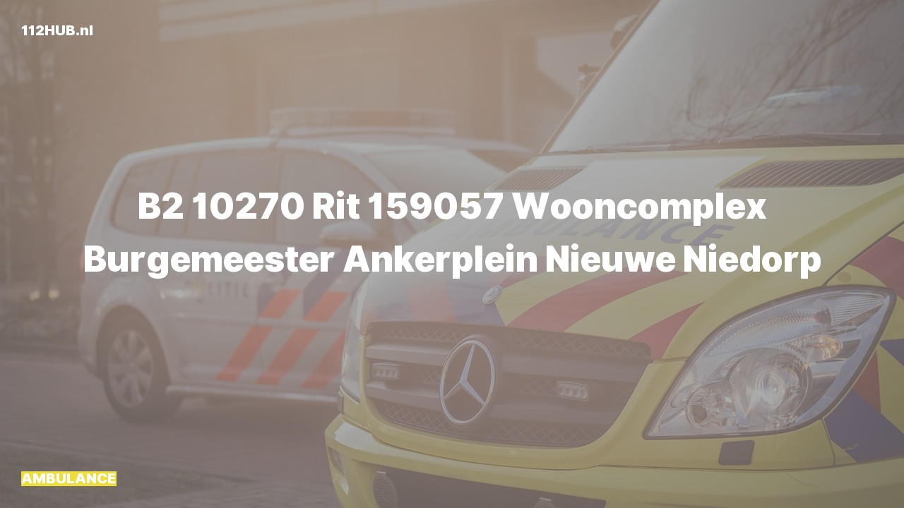 Deelafbeelding voor De ambulance is uitgerukt naar de Burgemeester Ankerplein in Nieuwe Niedorp