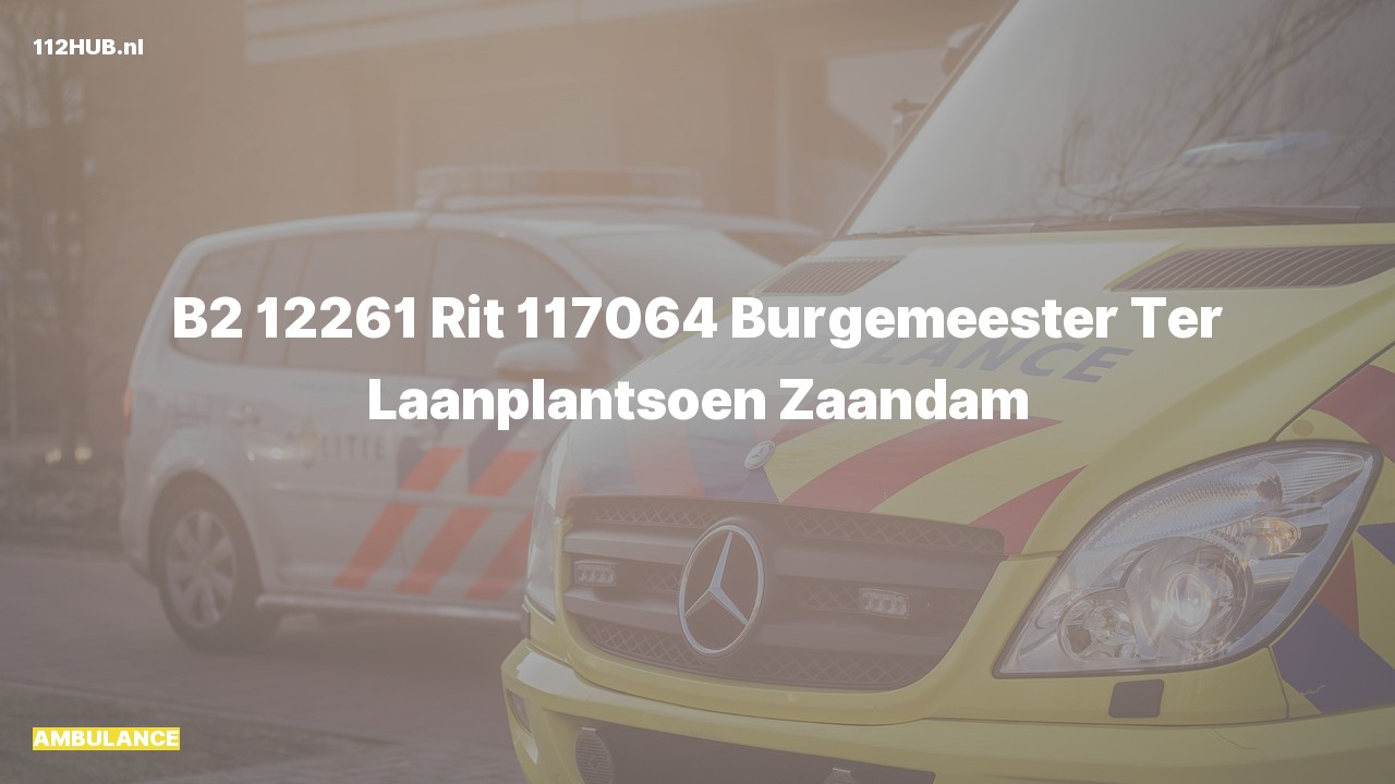 Deelafbeelding voor Ambulance naar de Burgemeester Ter Laanplantsoen in Zaandam.