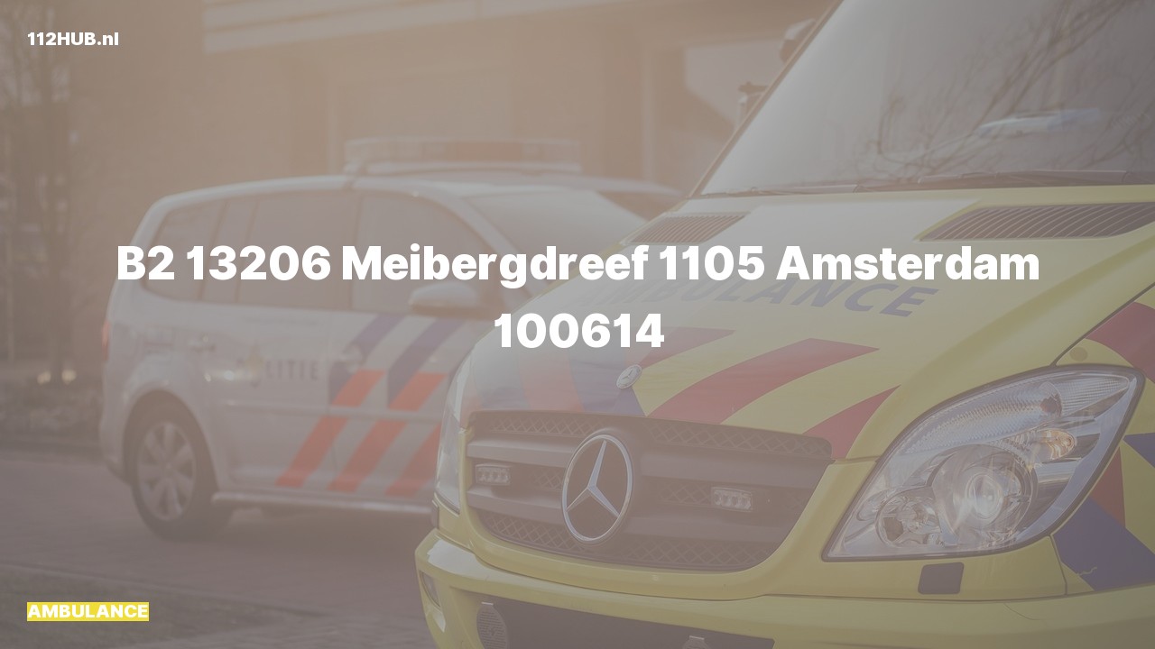 Deelafbeelding voor De ambulance is uitgerukt naar de Meibergdreef in Amsterdam