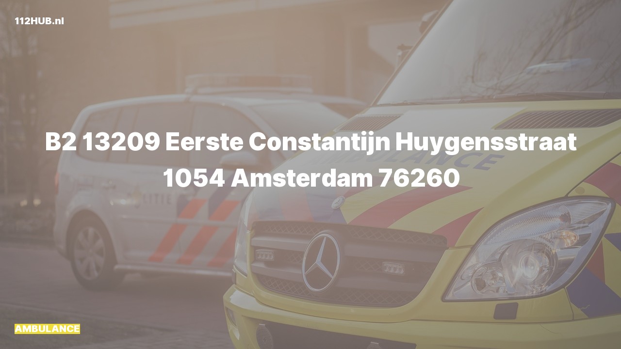 Deelafbeelding voor Ambulance naar de Eerste Constantijn Huygensstraat in Amsterdam.