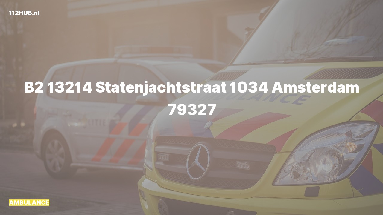 Deelafbeelding voor Ambulance naar de Statenjachtstraat in Amsterdam.