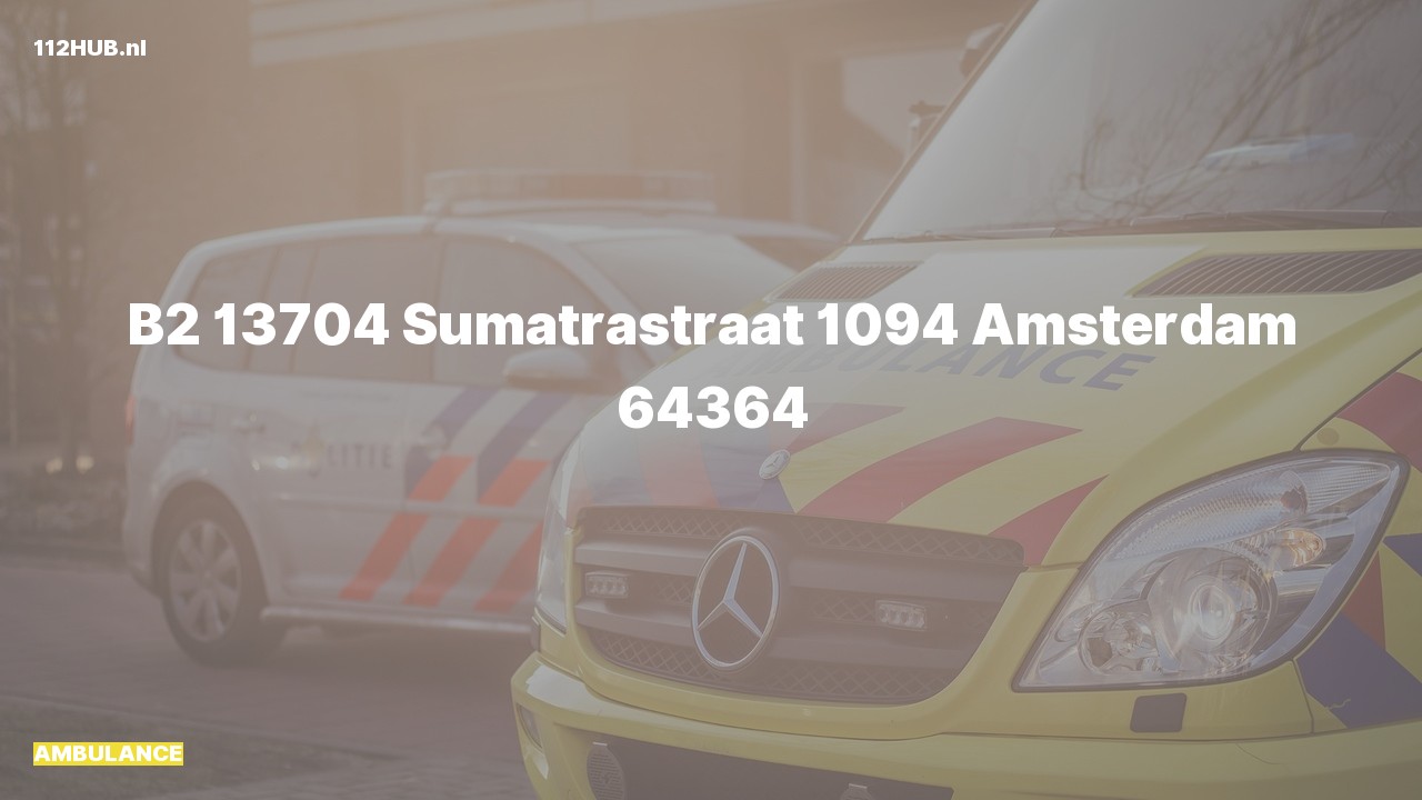 Deelafbeelding voor Ambulance naar de Sumatrastraat in Amsterdam.