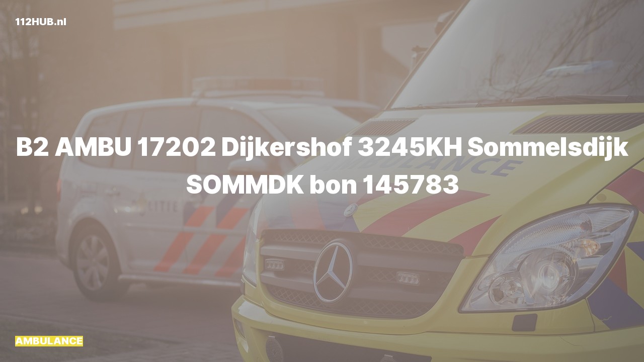 Deelafbeelding voor De ambulance is uitgerukt naar de Dijkershof in Sommelsdijk