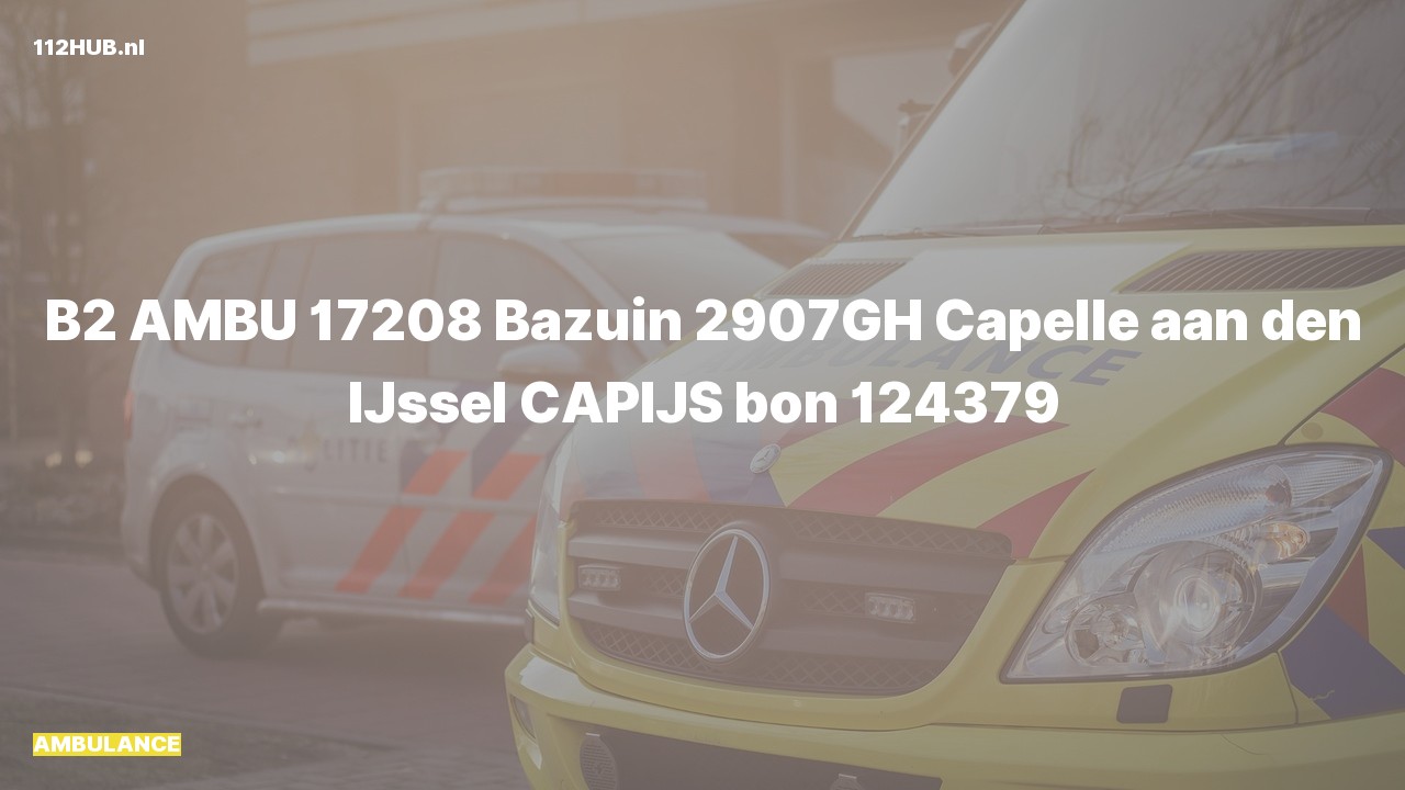 Deelafbeelding voor Ambulance naar de Bazuin in Capelle aan den IJssel.