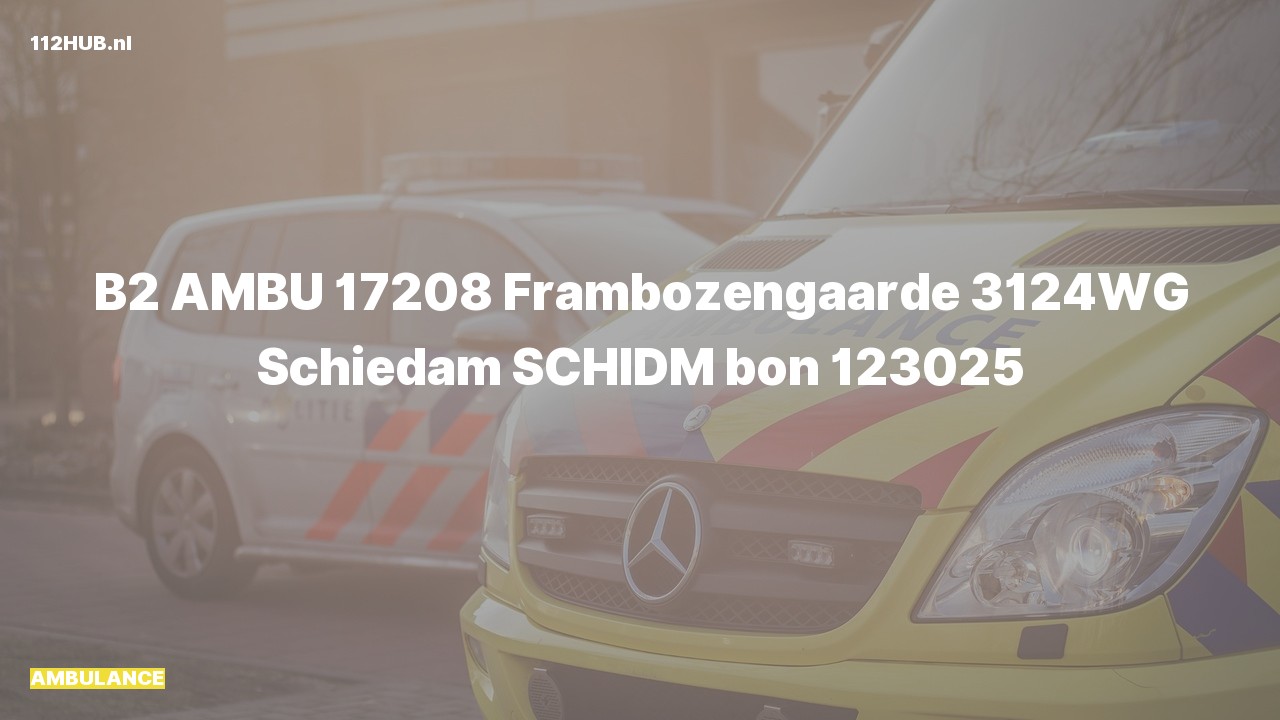 Deelafbeelding voor Ambulance naar de Frambozengaarde in Schiedam.