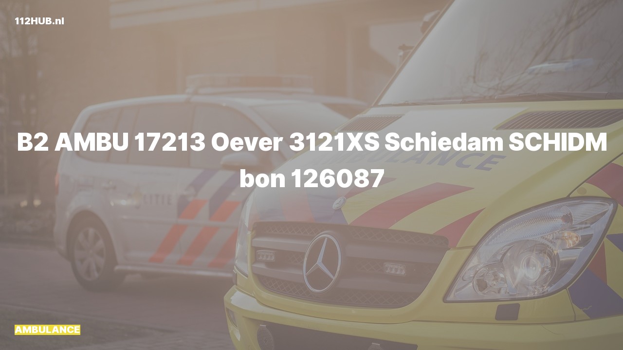 Deelafbeelding voor Ambulance naar de Oever in Schiedam.