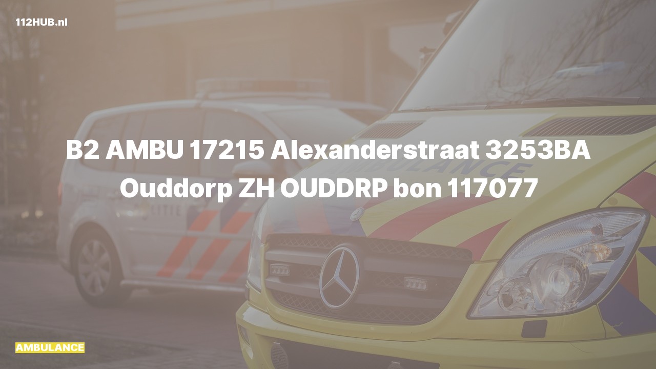 Deelafbeelding voor Ambulance naar de Alexanderstraat in Ouddorp.