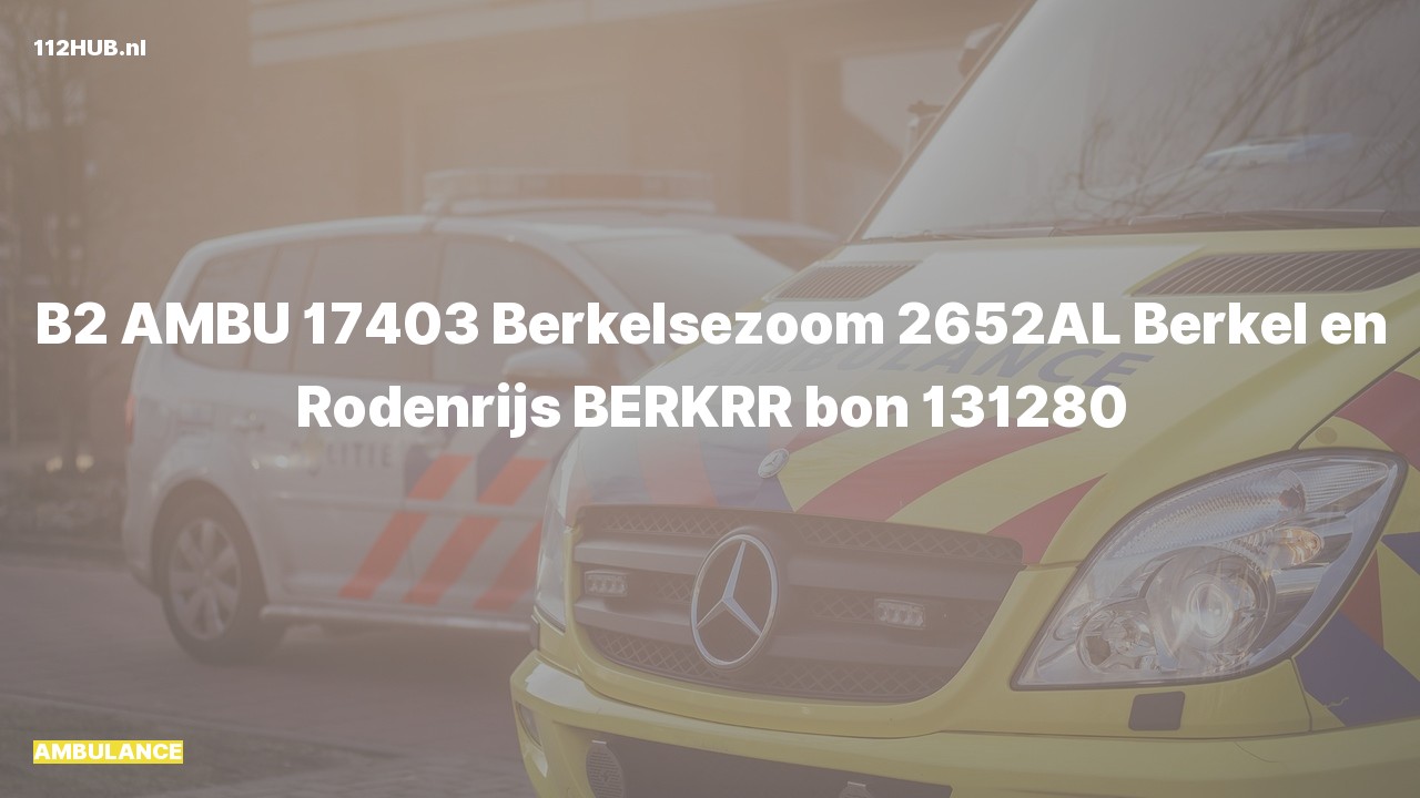 Deelafbeelding voor Ambulance naar de Berkelsezoom in Berkel en Rodenrijs.