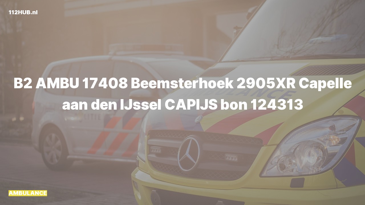 Deelafbeelding voor Ambulance naar de Beemsterhoek in Capelle aan den IJssel.