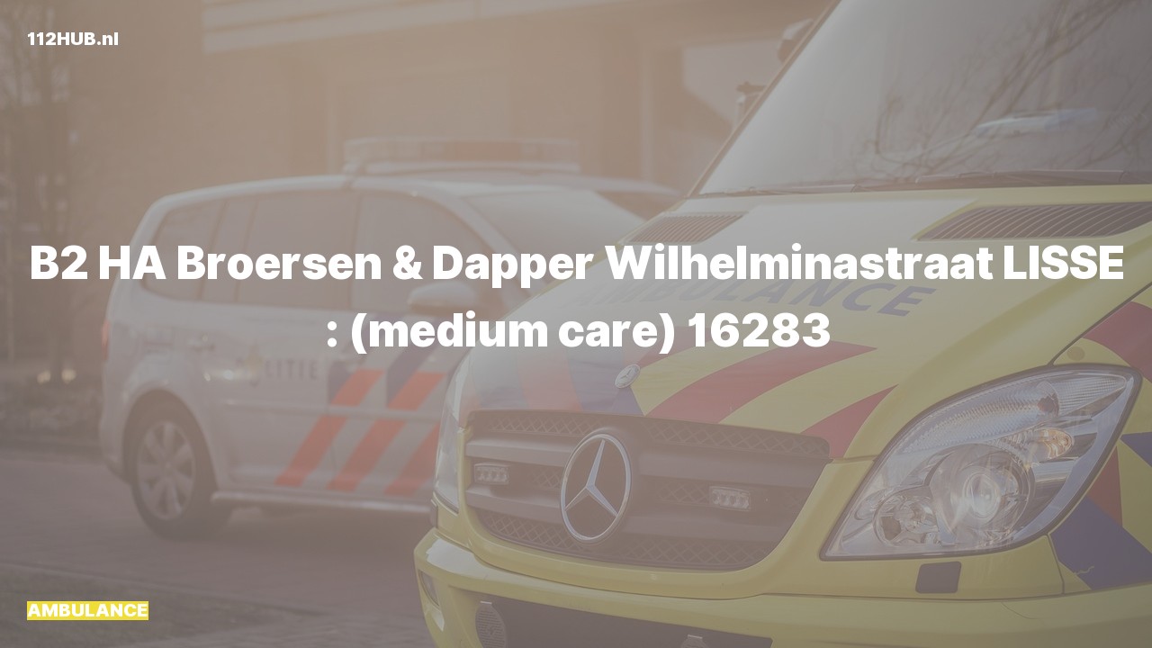 Deelafbeelding voor De ambulance is uitgerukt naar de Wilhelminastraat in Lisse
