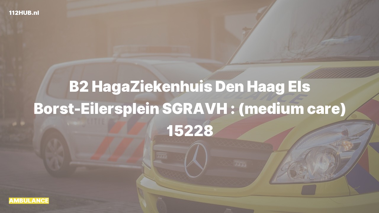 Deelafbeelding voor Ambulance naar de Els Borst-Eilersplein in 's-Gravenhage.