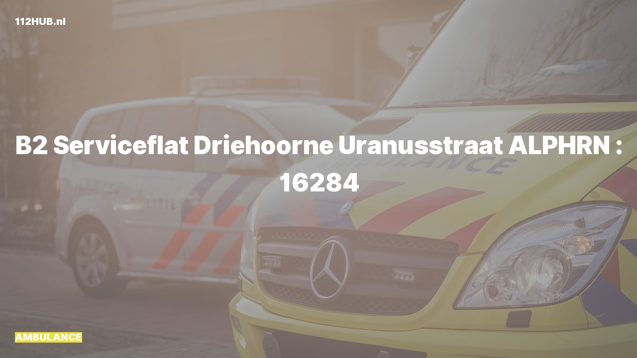 Deelafbeelding voor Ambulance naar de Uranusstraat in Alphen aan den Rijn.