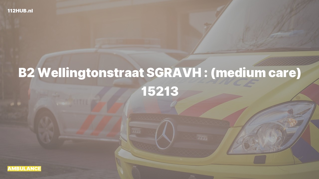 Deelafbeelding voor Ambulance naar de Wellingtonstraat in 's-Gravenhage.