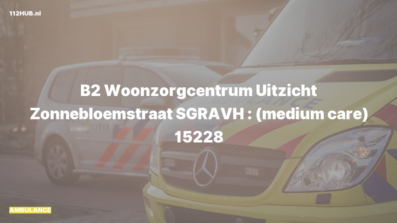 Deelafbeelding voor De ambulance is uitgerukt naar de Zonnebloemstraat in 's-Gravenhage