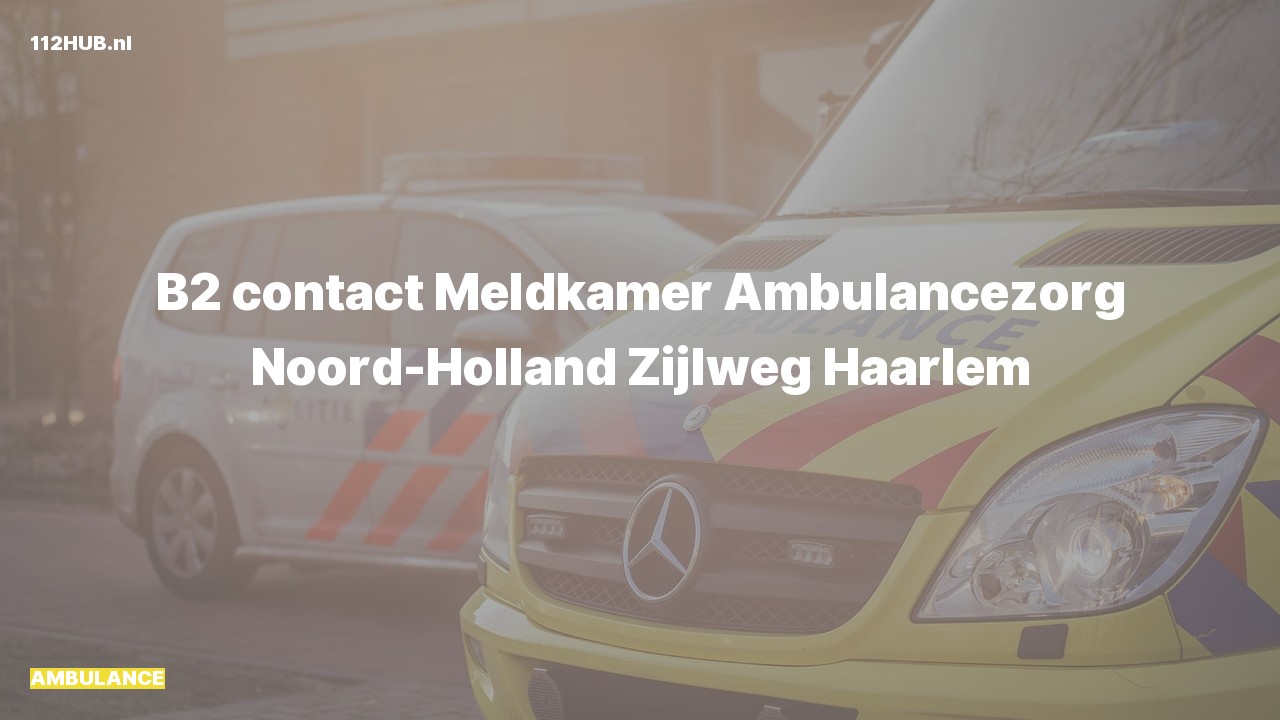 Deelafbeelding voor Ambulance naar de Zijlweg in Haarlem.
