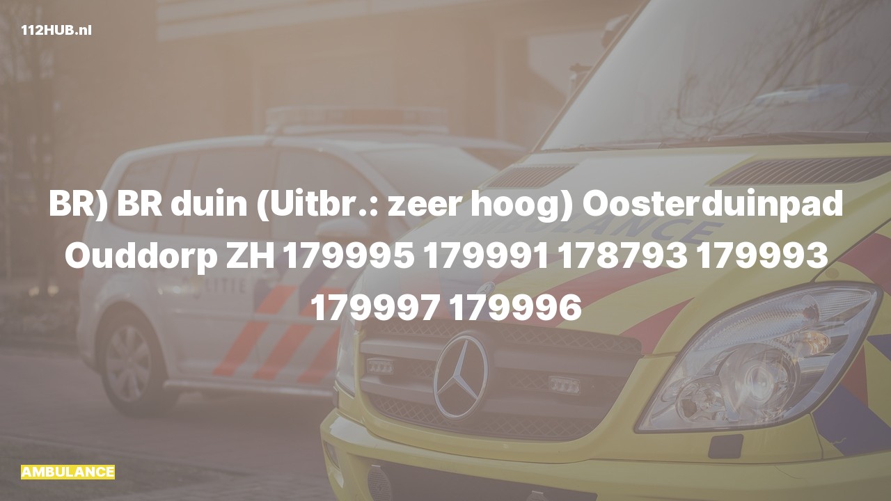 Deelafbeelding voor Ambulance naar de Oosterduinpad in Ouddorp.