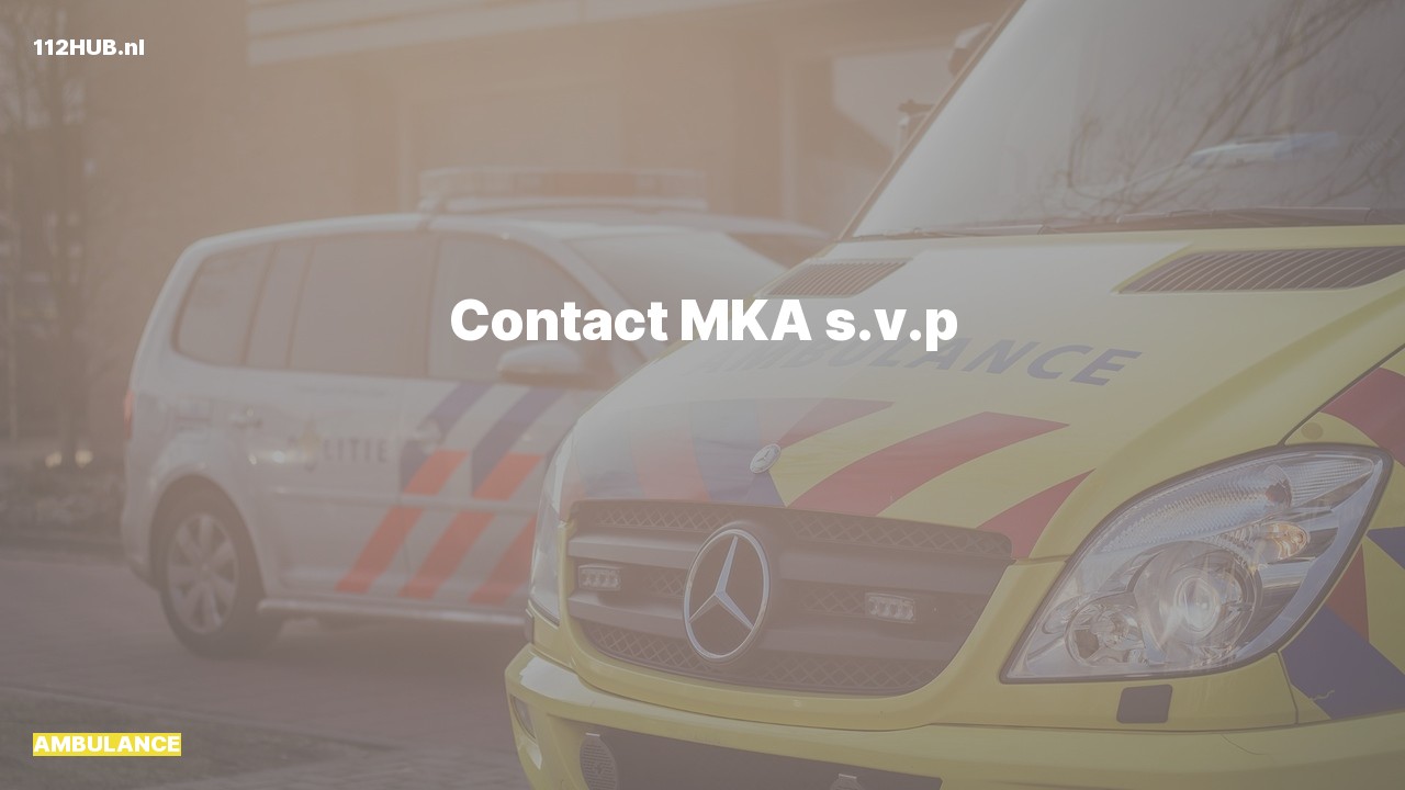 Deelafbeelding voor Ambulance contact meldkamer.